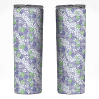 Anthurium Plumeria Lei Pastel Skinny Tumbler Purple Hawaiian Splendid Palaka