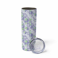 Anthurium Plumeria Lei Pastel Skinny Tumbler Purple Hawaiian Splendid Palaka