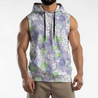 Anthurium Plumeria Lei Pastel Sleeveless Hoodie Purple Hawaiian Splendid Palaka LT01 - Polynesian Pride