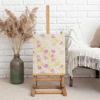 Anthurium Plumeria Lei Pastel Canvas Wall Art Yellow Hawaiian Splendid Palaka