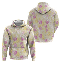 Anthurium Plumeria Lei Pastel Zip Hoodie Yellow Hawaiian Splendid Palaka