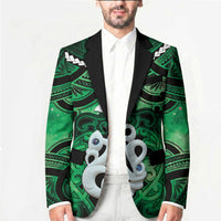 Personalised Maori Matariki Manaia Kakariki Blazer Maori Kowhaiwhai Pattern Galaxy