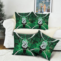 Maori Matariki Manaia Kakariki Pillow Cover Maori Kowhaiwhai Pattern Galaxy