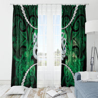 Maori Matariki Manaia Kakariki Window Curtain Maori Kowhaiwhai Pattern Galaxy