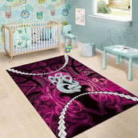Maori Matariki Manaia Mawhero Area Rug Maori Kowhaiwhai Pattern Galaxy