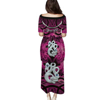 Personalised Maori Matariki Manaia Mawhero Family Matching Puletasi and Hawaiian Shirt Maori Kowhaiwhai Pattern Galaxy