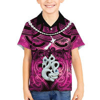 Personalised Maori Matariki Manaia Mawhero Family Matching Puletasi and Hawaiian Shirt Maori Kowhaiwhai Pattern Galaxy