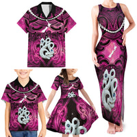 Personalised Maori Matariki Manaia Mawhero Family Matching Tank Maxi Dress and Hawaiian Shirt Maori Kowhaiwhai Pattern Galaxy LT01 - Polynesian Pride