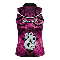 Personalised Maori Matariki Manaia Mawhero Women Sleeveless Polo Shirt Maori Kowhaiwhai Pattern Galaxy LT01 - Polynesian Pride