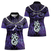 Personalised Maori Matariki Manaia Waiporoporo Women Polo Shirt Maori Kowhaiwhai Pattern Galaxy LT01 - Polynesian Pride