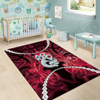 Maori Matariki Manaia Whero Area Rug Maori Kowhaiwhai Pattern Galaxy LT01 - Polynesian Pride