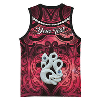 Personalised Maori Matariki Manaia Whero Basketball Jersey Maori Kowhaiwhai Pattern Galaxy