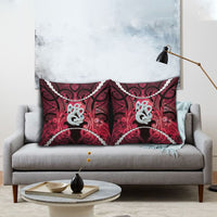 Maori Matariki Manaia Whero Pillow Cover Maori Kowhaiwhai Pattern Galaxy