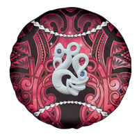Maori Matariki Manaia Whero Spare Tire Cover Maori Kowhaiwhai Pattern Galaxy