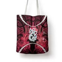 Maori Matariki Manaia Whero Tote Bag Maori Kowhaiwhai Pattern Galaxy
