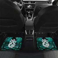 Personalised Maori Matariki Manaia Turquoise Car Mats Maori Kowhaiwhai Pattern Galaxy