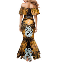 Personalised Maori Matariki Manaia Kowhai Mermaid Dress Maori Kowhaiwhai Pattern Galaxy