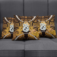 Maori Matariki Manaia Kowhai Pillow Cover Maori Kowhaiwhai Pattern Galaxy