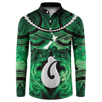 Personalised Maori Matariki Hei Matau Kakariki Button Sweatshirt Maori Kowhaiwhai Pattern Galaxy