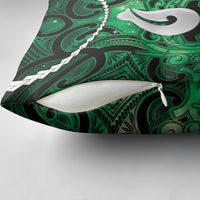 Maori Matariki Hei Matau Kakariki Pillow Cover Maori Kowhaiwhai Pattern Galaxy