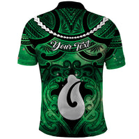 Personalised Maori Matariki Hei Matau Kakariki Polo Shirt Maori Kowhaiwhai Pattern Galaxy