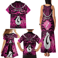 Personalised Maori Matariki Hei Matau Mawhero Family Matching Tank Maxi Dress and Hawaiian Shirt Maori Kowhaiwhai Pattern Galaxy LT01 - Polynesian Pride