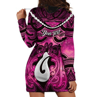 Personalised Maori Matariki Hei Matau Mawhero Hoodie Dress Maori Kowhaiwhai Pattern Galaxy LT01 - Polynesian Pride