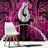 Maori Matariki Hei Matau Mawhero Window Curtain Maori Kowhaiwhai Pattern Galaxy