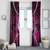 Maori Matariki Hei Matau Mawhero Window Curtain Maori Kowhaiwhai Pattern Galaxy