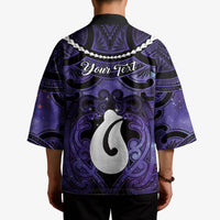 Personalised Maori Matariki Hei Matau Waiporoporo Kimono Maori Kowhaiwhai Pattern Galaxy