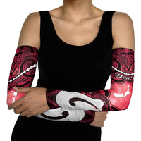 Personalised Maori Matariki Hei Matau Whero Arm Sleeves Maori Kowhaiwhai Pattern Galaxy