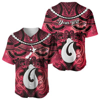 Personalised Maori Matariki Hei Matau Whero Baseball Jersey Maori Kowhaiwhai Pattern Galaxy