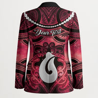 Personalised Maori Matariki Hei Matau Whero Blazer Maori Kowhaiwhai Pattern Galaxy