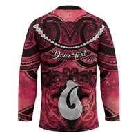 Personalised Maori Matariki Hei Matau Whero Hockey Jersey Maori Kowhaiwhai Pattern Galaxy