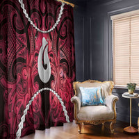 Maori Matariki Hei Matau Whero Window Curtain Maori Kowhaiwhai Pattern Galaxy