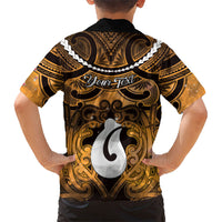 Personalised Maori Matariki Hei Matau Kowhai Hawaiian Shirt Maori Kowhaiwhai Pattern Galaxy
