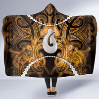 Maori Matariki Hei Matau Kowhai Hooded Blanket Maori Kowhaiwhai Pattern Galaxy