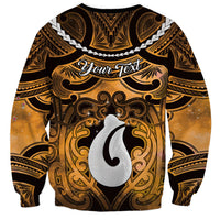 Personalised Maori Matariki Hei Matau Kowhai Sweatshirt Maori Kowhaiwhai Pattern Galaxy
