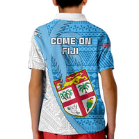 Fiji Rugby Kid Polo Shirt Come On Fijian Tapa Pattern LT01 - Polynesian Pride