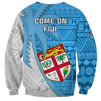 Fiji Rugby Sweatshirt Come On Fijian Tapa Pattern LT01 - Polynesian Pride