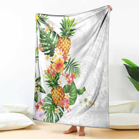 Hawaii Pineapple Tropical Blanket Luminous Hibiscus Plumeria