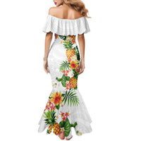 Hawaii Pineapple Tropical Family Matching Mermaid Dress and Hawaiian Shirt Luminous Hibiscus Plumeria LT01 - Polynesian Pride