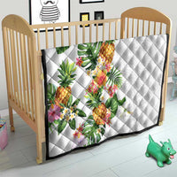 Hawaii Pineapple Tropical Quilt Luminous Hibiscus Plumeria