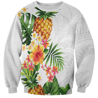 Hawaii Pineapple Tropical Sweatshirt Luminous Hibiscus Plumeria