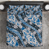 Ninamu Tahiti Tiare Monstera Bedding Set Polynesian Pattern Curve Style - Polynesian Pride