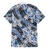 Ninamu Tahiti Tiare Monstera Family Matching Off Shoulder Short Dress and Hawaiian Shirt Polynesian Pattern Curve Style LT01 - Polynesian Pride