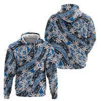Ninamu Tahiti Tiare Monstera Hoodie Polynesian Pattern Curve Style - Polynesian Pride