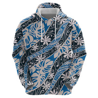 Ninamu Tahiti Tiare Monstera Hoodie Polynesian Pattern Curve Style - Polynesian Pride