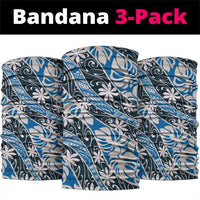 Ninamu Tahiti Tiare Monstera Neck Gaiter Polynesian Pattern Curve Style - Polynesian Pride