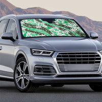 Matie Tahiti Tiare Monstera Auto Sun Shade Polynesian Pattern Curve Style - Polynesian Pride